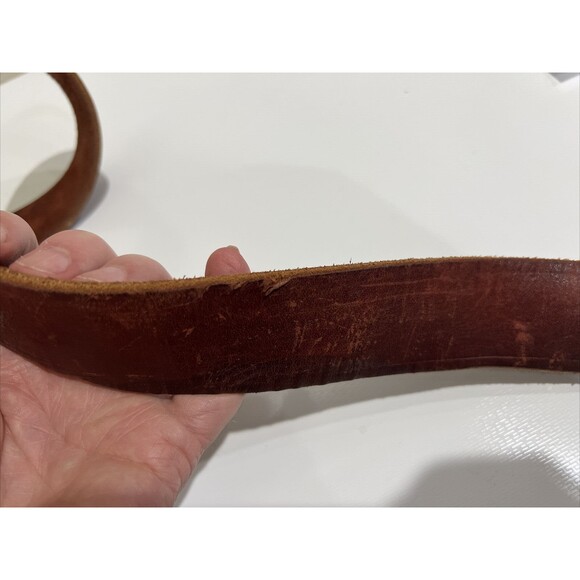Levis Reversible Belt Brown Leather 1.5" Wide Nickle Buckle Size 36 - Picture 15 of 16